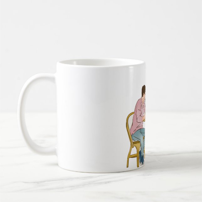 Café Caneca de Casal Romântico de Luxo Fofa (Esquerda)