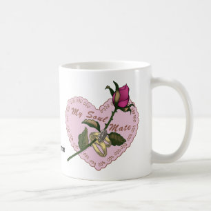 Café Caneca de casamento da Soul Mate rosa