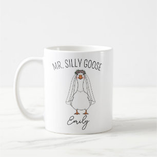 Café Caneca de casamento personalizada Mr. e Mrs. Ganso