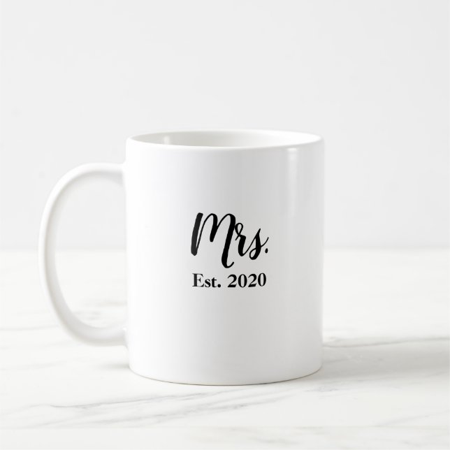 Café Caneca de Casamento Sra Noiva Estabelecida 2020 (Esquerda)