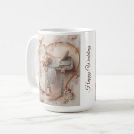 Café Caneca de Casamento Western – Sela & Brilho