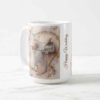 Café Caneca de Casamento Western – Sela & Brilho