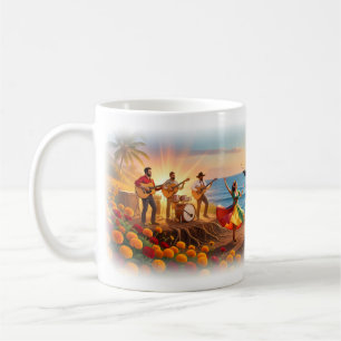 Café Caneca de Celebração da Festa ao Pôr do Sol à Beir