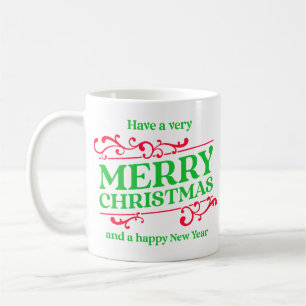 Café Caneca de Celebração de Natal e Ano Novo