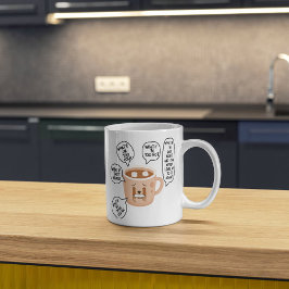 Café Caneca de Cerâmica ANXIETEA Branca 325ml