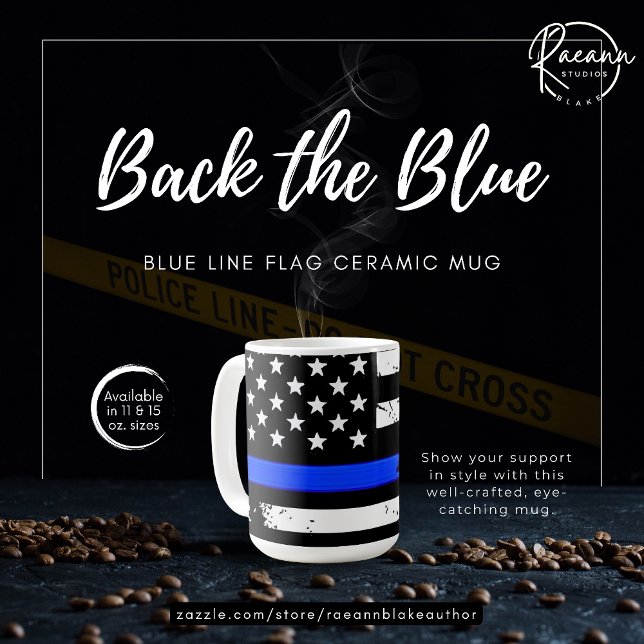 Café Caneca de Cerâmica Bandeira da Linha Azul (Criador carregado)