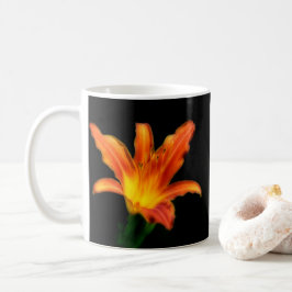 Café Caneca de cerâmica clássica com desenho de lírio