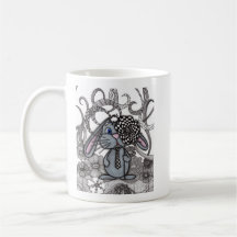 Caneca de Cerâmica Coelho Caprichoso com Gravata