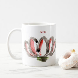Café Caneca de cerâmica com design de pureza de flor de