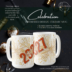 Café Caneca de Cerâmica com Design Distorcido 2027 Pers