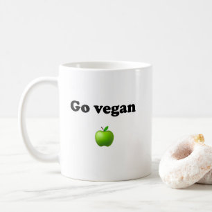Café Caneca de cerâmica com design Go Vegan