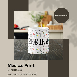 Café Caneca de Cerâmica com Impressão Médica