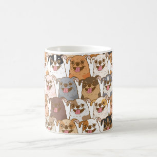 Café Caneca de Cerâmica com Padrão de Cachorro de Desen