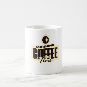 Café Caneca de Cerâmica com Padrão Floral Minimalista -