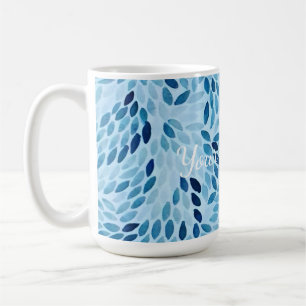 Café Caneca de Cerâmica com Pétalas em Padrão Mosaico A