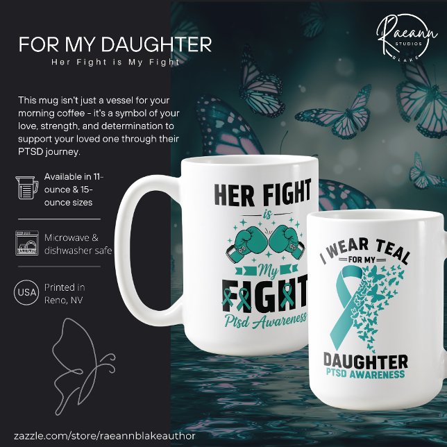 Café Caneca de Cerâmica Conscientização de PTSD Para Mi (Criador carregado)