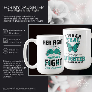 Café Caneca de Cerâmica Conscientização sobre PTSD Para