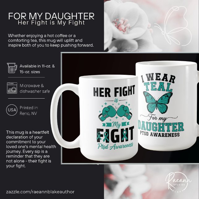 Café Caneca de Cerâmica Conscientização sobre PTSD Para (Criador carregado)