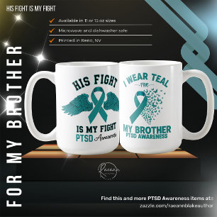 Café Caneca de Cerâmica Conscientização sobre PTSD Para
