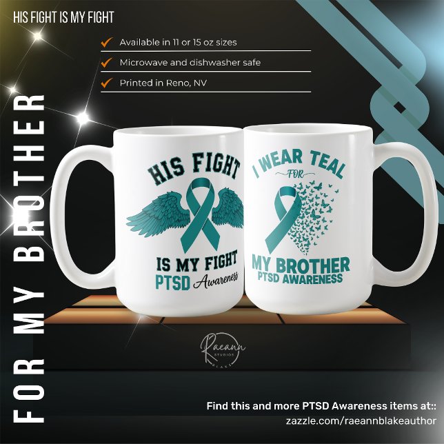 Café Caneca de Cerâmica Conscientização sobre PTSD Para (Criador carregado)