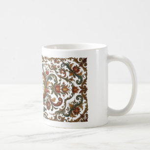 Café Caneca de Cerâmica Coração de Arte Popular Elegant