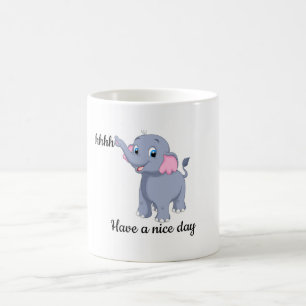 Café Caneca de Cerâmica de Elefante de Desenho Animado 