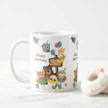 Caneca de Cerâmica de Raposa de Ursinho de Pelúcia