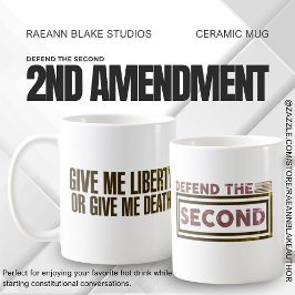 Café Caneca de Cerâmica "Defenda a Segunda" 2ª Emenda