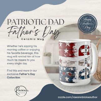 Café Caneca de Cerâmica Dia dos Pais Patriótica