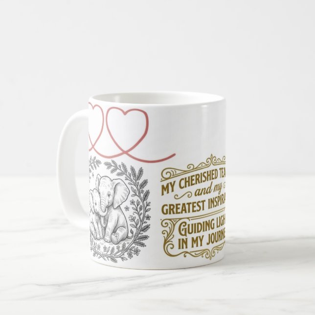 Café Caneca de Cerâmica do Dia dos Pais – Presente Quer (Frente Esquerda)