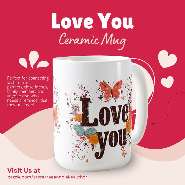 Café Caneca de Cerâmica Eu Te Amo (Criador carregado)