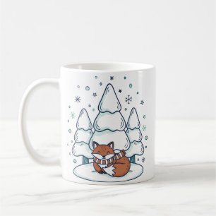 Café Caneca de Cerâmica Floresta de Inverno (330ml)