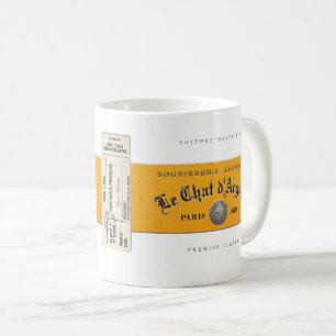 Café Caneca de Cerâmica Francesa Vintage – Le Chat d'Ar