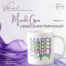 Caneca de Cerâmica Mardi Gras