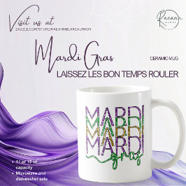 Café Caneca de Cerâmica Mardi Gras