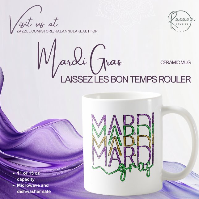 Café Caneca de Cerâmica Mardi Gras (Criador carregado)