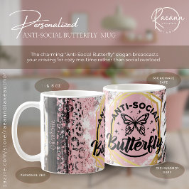 Café Caneca de Cerâmica Personalizada A Borboleta Anti-