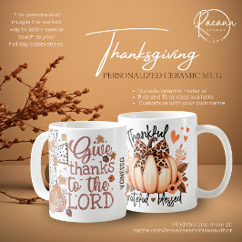 Café Caneca de Cerâmica Personalizada de Ação de Graças