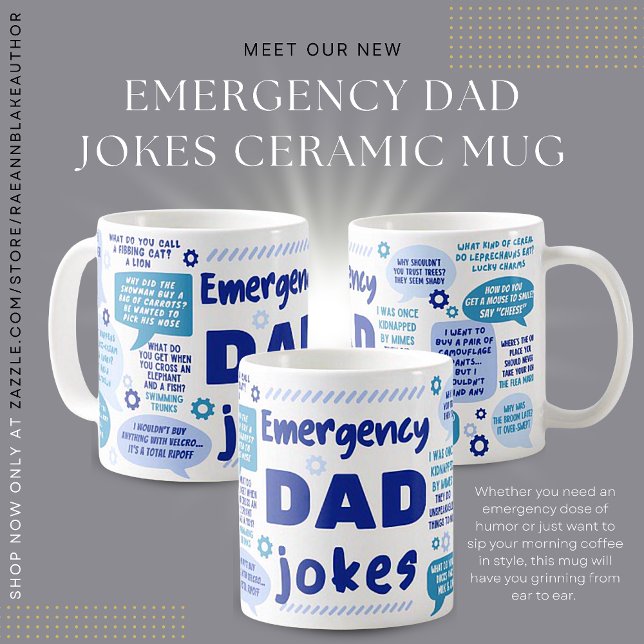Café Caneca de Cerâmica Piadas de Emergência do Papai (Criador carregado)