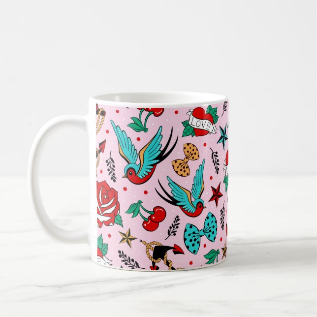 Café Caneca De Cerâmica Rockabilly (Esquerda)