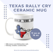 Caneca de Cerâmica Texas Rally Cry