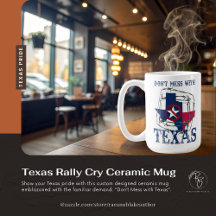 Caneca de Cerâmica Texas Rally Cry
