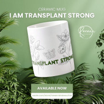 Caneca de Cerâmica Transplant Strong