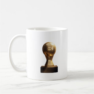 Café Caneca de Cerâmica Troféu de Futebol Dourado Futur