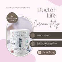 Caneca de Cerâmica Vida de Médico