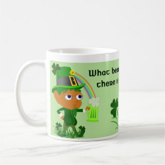 Café Caneca de cerveja engraçada do Leprechaun