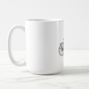 Café Caneca de Cesta de Flores de Bicicleta Vintage Cot