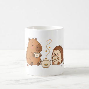 Café Caneca de Chá de Amigos do Capivara Fofinho e Ouri