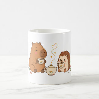 Café Caneca de Chá de Amigos do Capivara Fofinho e Ouri