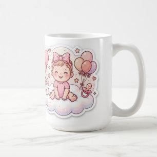 Café Caneca de chá de bebê menina
